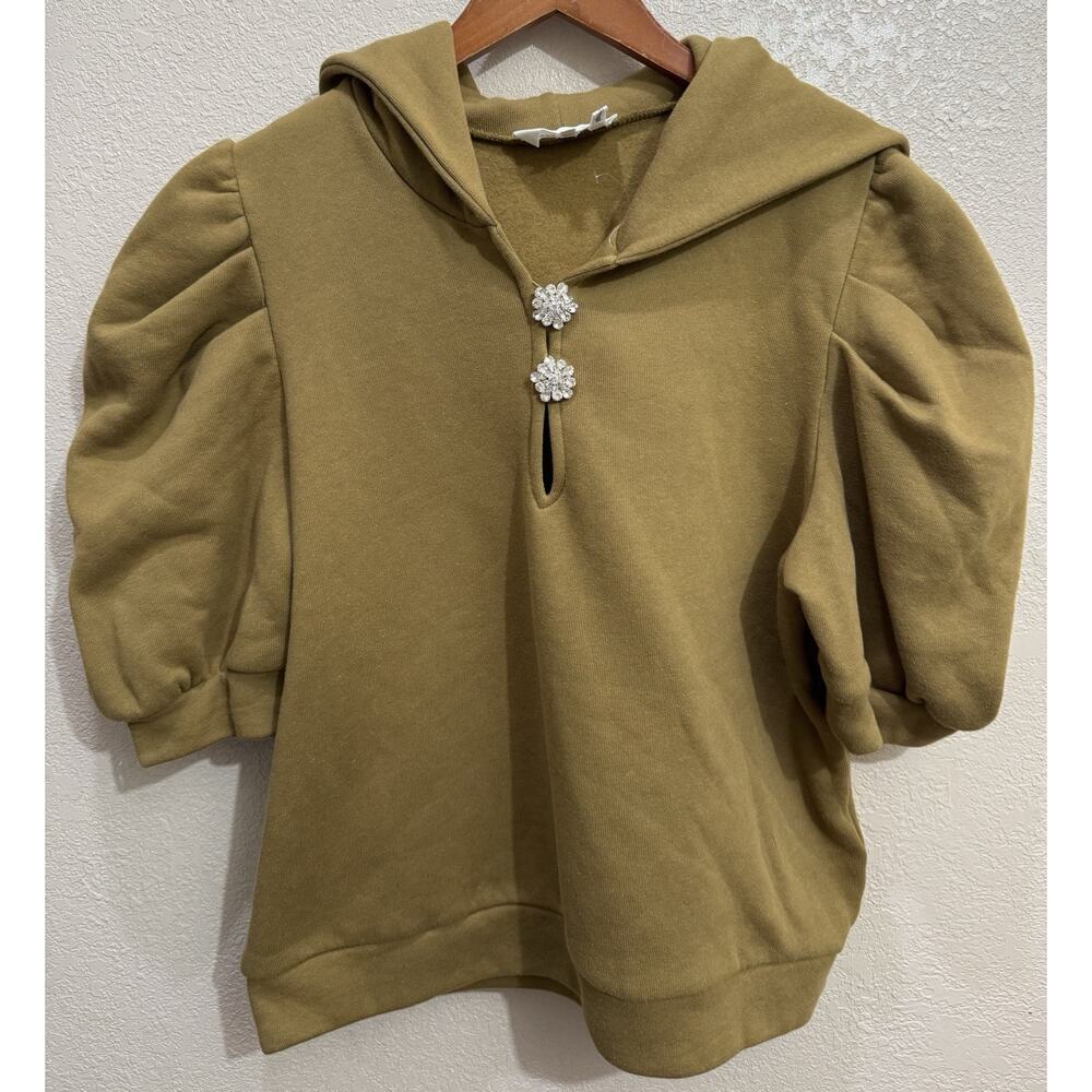 Ba&sh Dylia Sweatshirt In Gold Women's Size L - Picture 2 of 8